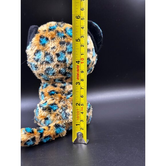 Ty Beanie Boo Cobalt Leopard Plush Stuffed Animal 6" Blue & Tan Spotted Toy - Picture 3 of 14